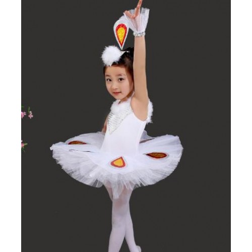 Fuchsia blue white Kids Professional Swan Lake Tutu Skirt Children Ballet Tutu Dress  Ballet Costumes Kids Girl Ballet Dress